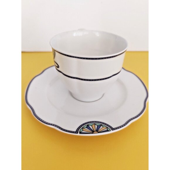 Vintage Rosenthal Grace Society Pearl China Teacup & Saucer Set Art Deco - Picture 3 of 13